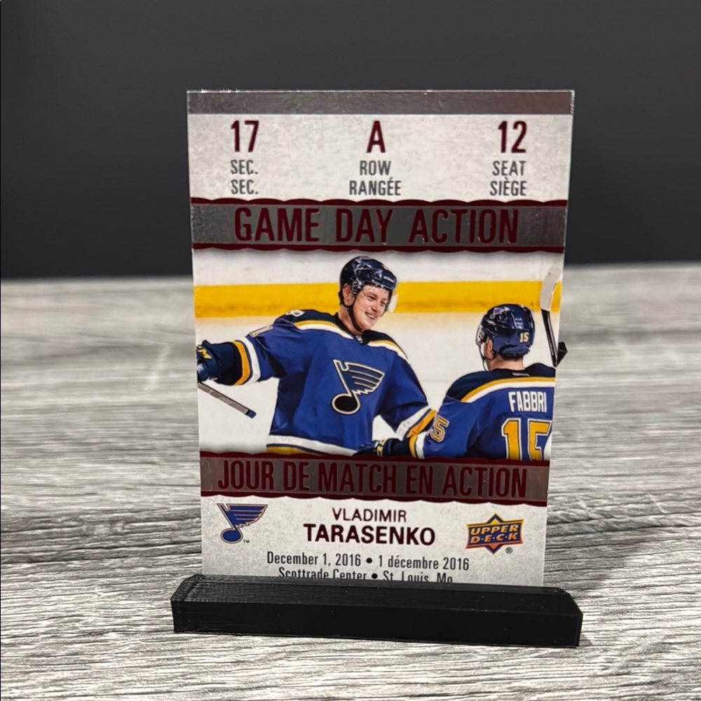 NHL | Tim Hortons Upper Deck Game Day Action #GDA-12: Vladimir Tarasenko (2017)